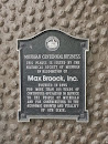 Max Broock Historic Plaque
