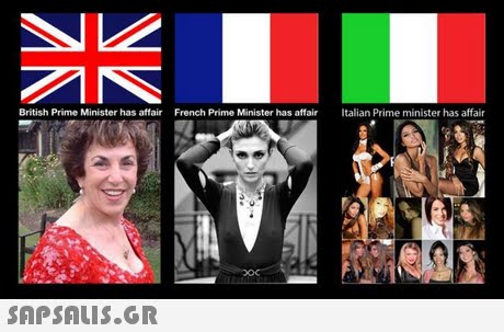 British Prime Minister has affair French Prime Minister has affair Italian Prime minister has affair 
