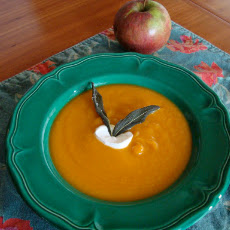 Lightly Curried Sweet Potato, Carrot, and Apple Soup
