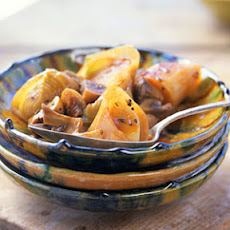 Braised Leeks and Mushrooms