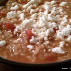 Soupa Domates Meh Feta Tiri - Tomato Soup With Feta