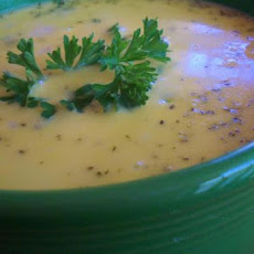 Broccoli and Aged Cheddar Soup
