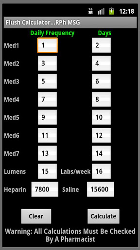 Flush Calculator