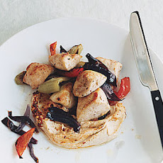 Pepper Chicken with Hummus