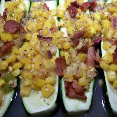 Corn Stuffed Zucchini