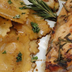 Rosemary Chicken Breasts & Brown Butter Balsamic Ravioli