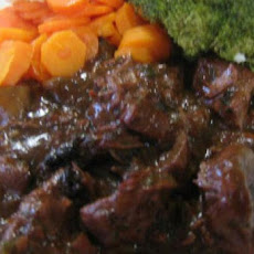 Beef and Mushrooms in Red Wine Sauce