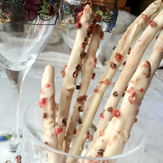 White Chocolate Whole-Wheat Sticks with Pink Peppercorns