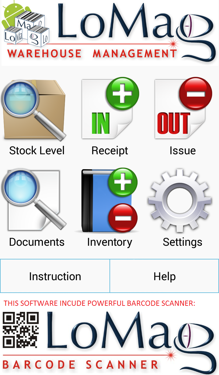 Android application LoMag Warehouse Management PRO screenshort