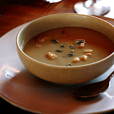Chestnut Soup with Sourdough Sage Croutons