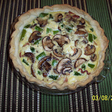 Baby Bella Asparagus Quiche with Goat Cheese