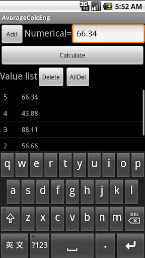 Average and Standard deviation