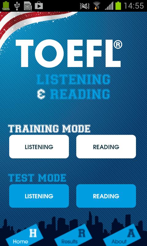 Android application TOEFL screenshort