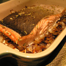 Braised Salmon With Soy and Ginger