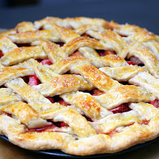 Lattice-Topped Strawberry Rhubarb Pie