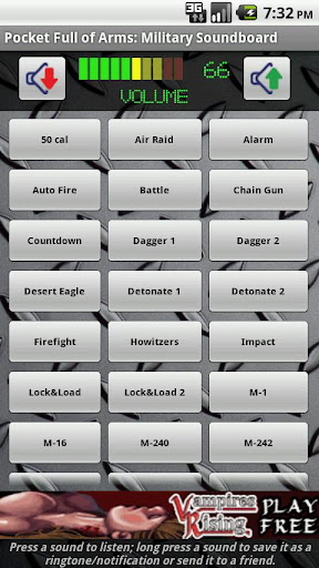 Pocket Full of Arms:Soundboard