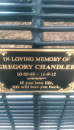 Gregory Chandler Memorial Bench