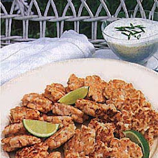 Salmon Cakes with Tarragon-Chive Dipping Sauce