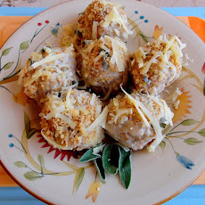 Swedish Meatballs in Walnut and Sage Alfredo Sauce