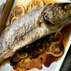 Baked Sea Bass With Herb Sauce