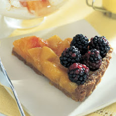 Peach and Blackberry Tart with Oatmeal-Cookie Crust