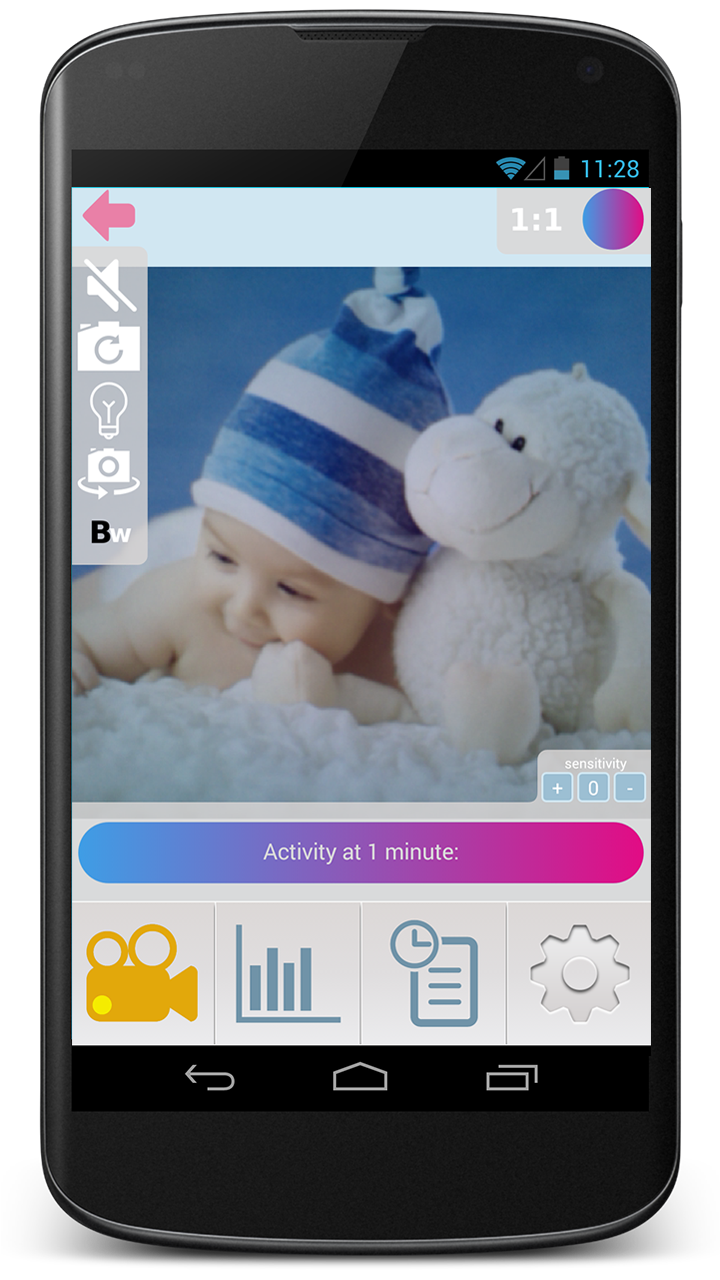 Android application Baby monitor wifi screenshort
