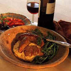 Italian Sausages with Broccoli Rabe and Polenta