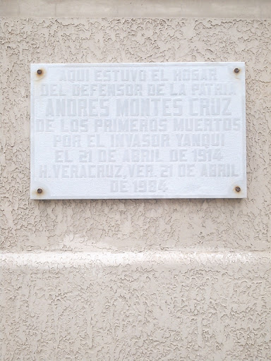 Placa a Andres Montes Cruz