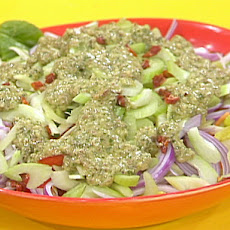 Garden Salad with Smoked Almond Dressing