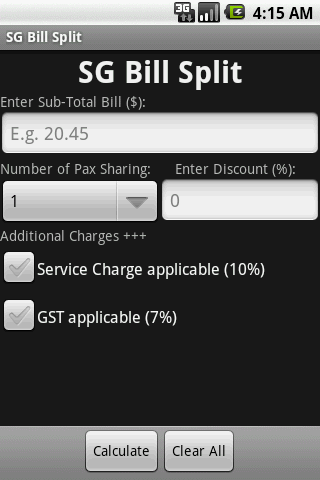 SG Bill Split