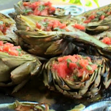 Grilled Artichoke with Smoked Tomato Vinaigrette
