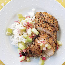Jerk Chicken with Cucumber Relish