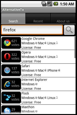 AlternativeTo Android Client