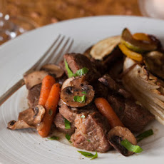 Veal, Wild Mushrooms, and Red Wine