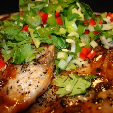 Hoisin Glazed Pork Chops With Thai Power Pack