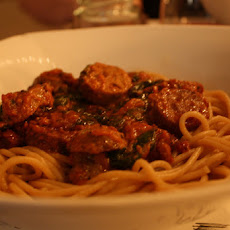 Sausage Spinach Tomato Pasta