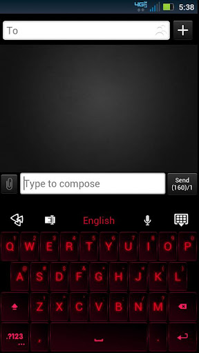 GO Keyboard Neon Red Theme