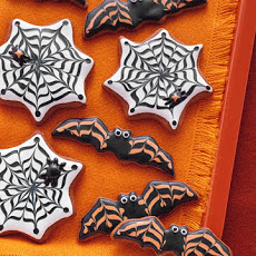 Bat and Cobweb Cookies