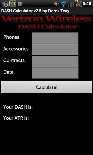 DASH Calculator
