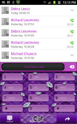 【免費個人化App】GO CONTACTS-DiamondPlaidPurple-APP點子