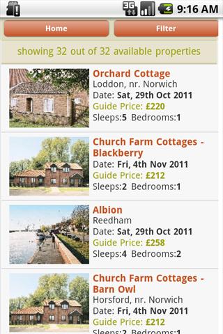 Cottage Availability Search