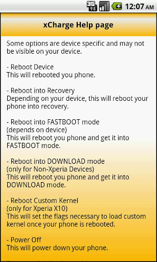 【免費生產應用App】xCharge reboot options-APP點子