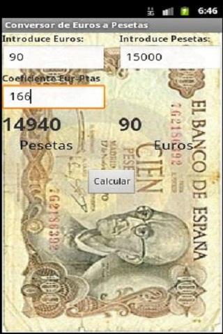 Conversor Euros y Pesetas PRO