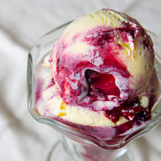 Lemon Ginger Blackberry Swirl Ice Cream