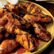 Grilled Indian-Style Chicken Wings with Carrot-Cumin Yogurt Sauce