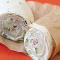 Turkey Wrap with Cucumber Cream Cheese