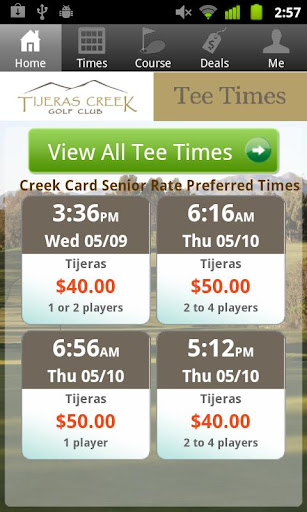 Tijeras Creek Golf Tee Times