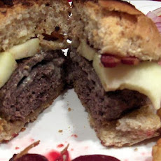 Stuffed Blue-cheese Burgers With Apple and Bacon