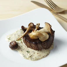 Filet Mignon with Mustard Cream and Wild Mushrooms
