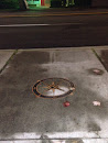 Rainier Ave Sidewalk compass @ Dawson 